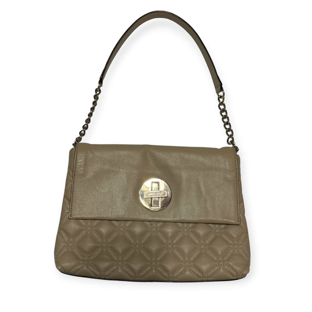 Kate Spade Astor Court Autumn Shoulder Bag Cream Leather